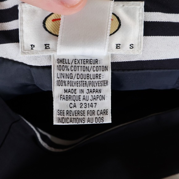 Talbots Pencil Skirt Womens Sz 10 Dark Blue White Striped Lined Business Career - Picture 8 of 8